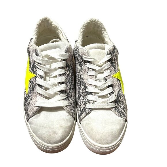 Steven By Steve Madden Women's Reeves Python Snake Neon Star Sneaker Size 8.5 - Picture 4 of 10